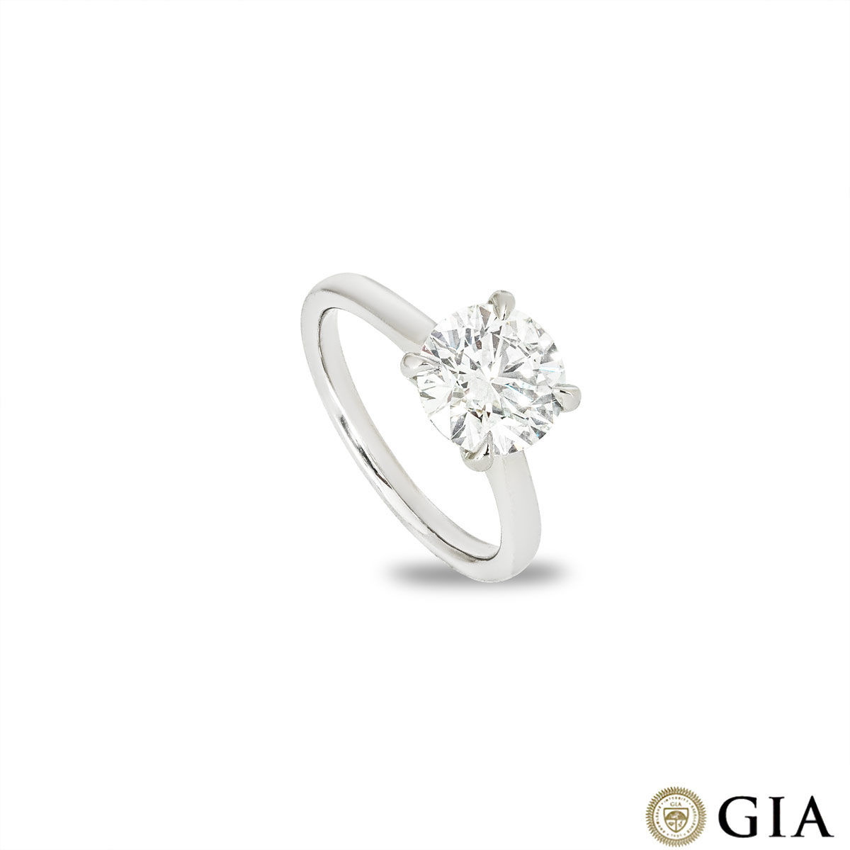 Platinum Round Brilliant Cut Diamond Ring 2.40ct G/VS1 Platinum Round Brilliant Cut Diamond Ring 2.40ct G/VS1